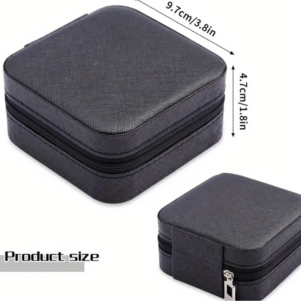 NEW| 1pc Black Jewelry Box Convenient Storage for Rings,Necklaces & Earrings - Picture 3 of 6